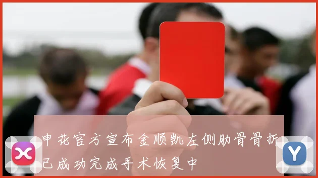 申花官方宣布金顺凯左侧肋骨骨折已成功完成手术恢复中